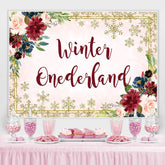 Lofaris Winter Onederland Golden Snow 1St Birthday Backdrop